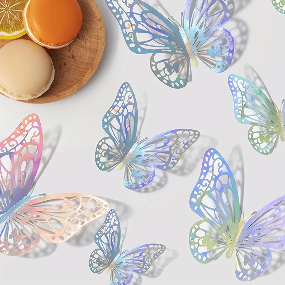 12pcs 3D Butterfly Wall Stickers – Home & Room Decor Wall Sticker Set Babs iridescent