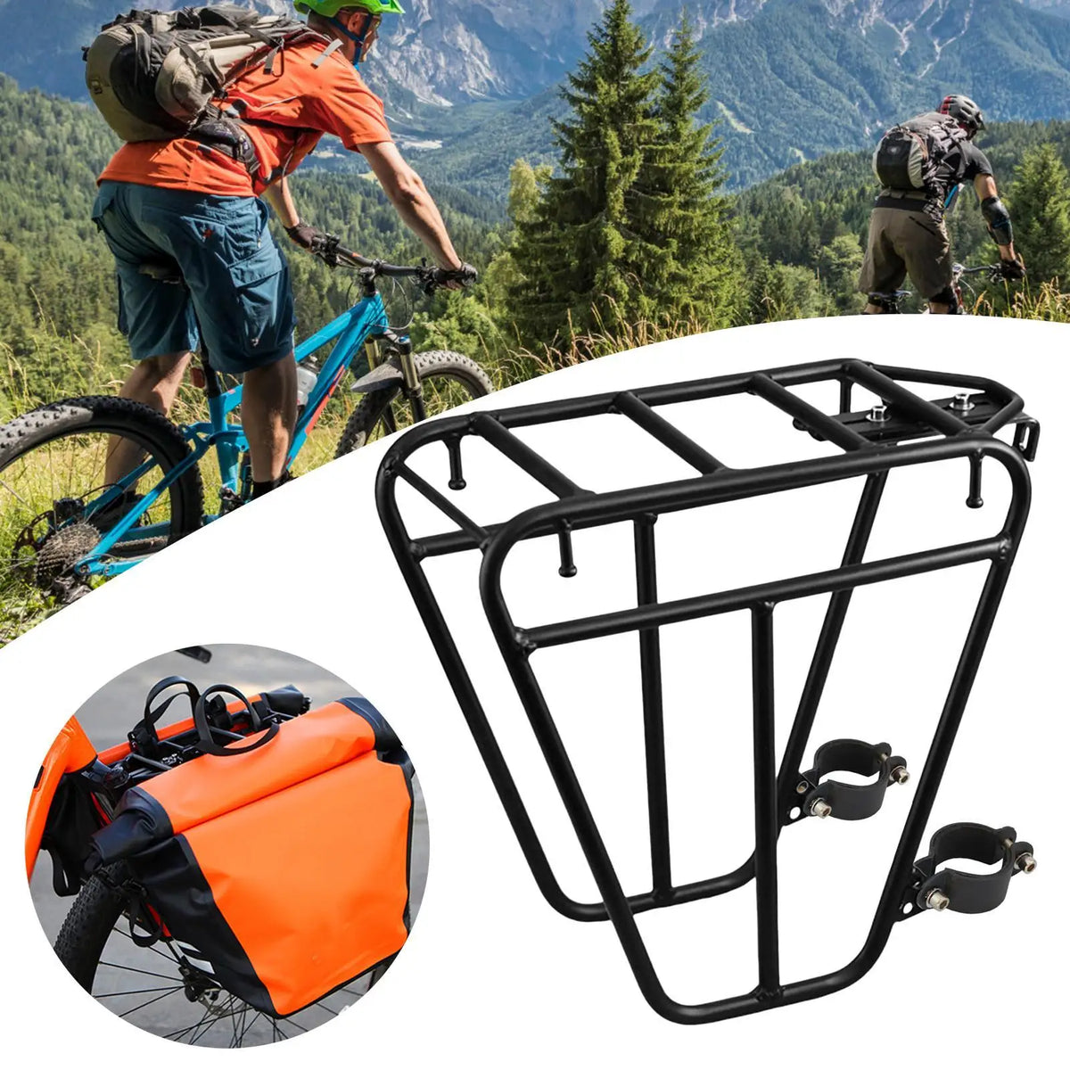 Front Bike Rack Steel Luggage Carrier – 25kg Load Capacity Front Bike Rack Babs