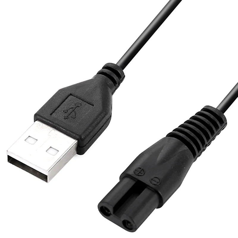 Meridian Shaver Replacement Charging Cable 2-Pin DC 5V Power Cord Shaver Charging Cable Babs