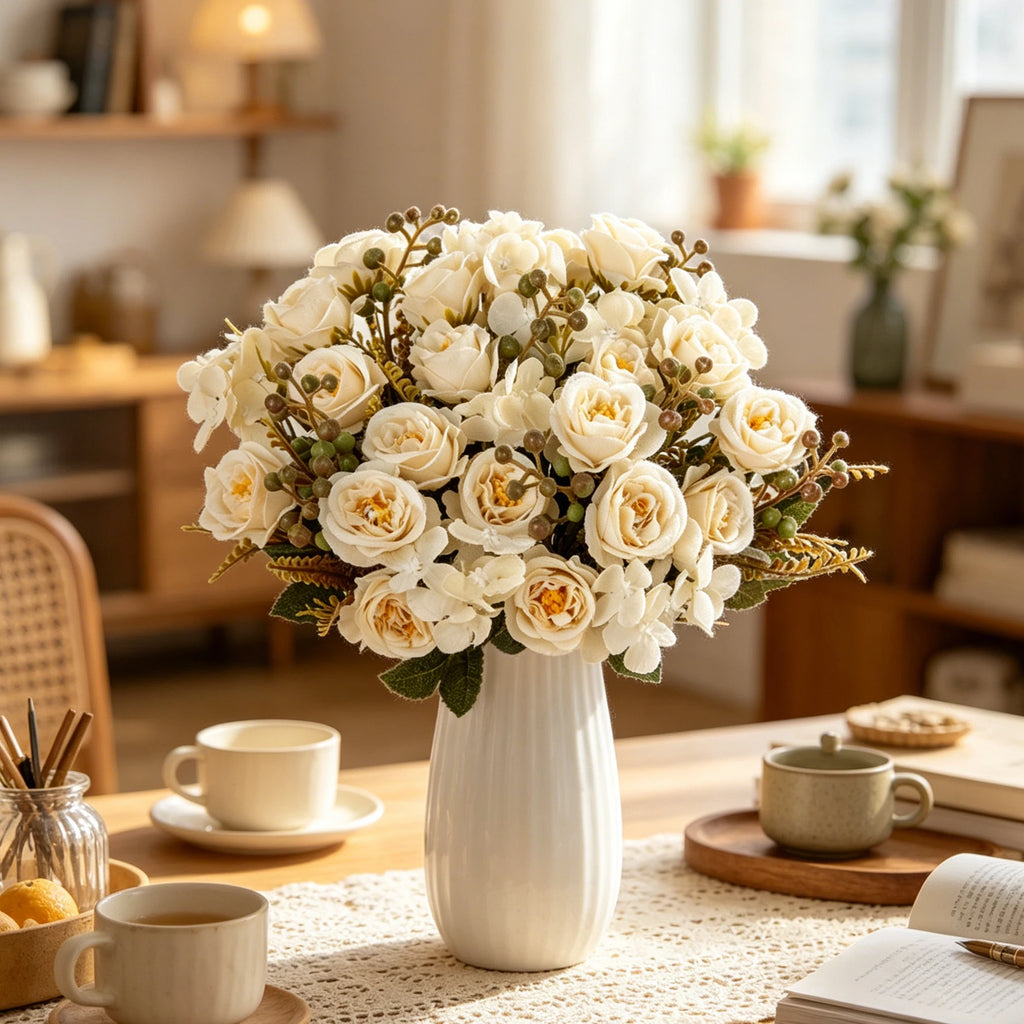 Artificial Silk Rose Bouquet – Wedding & Home Décor Gift Artificial Flower Bouquet Babs