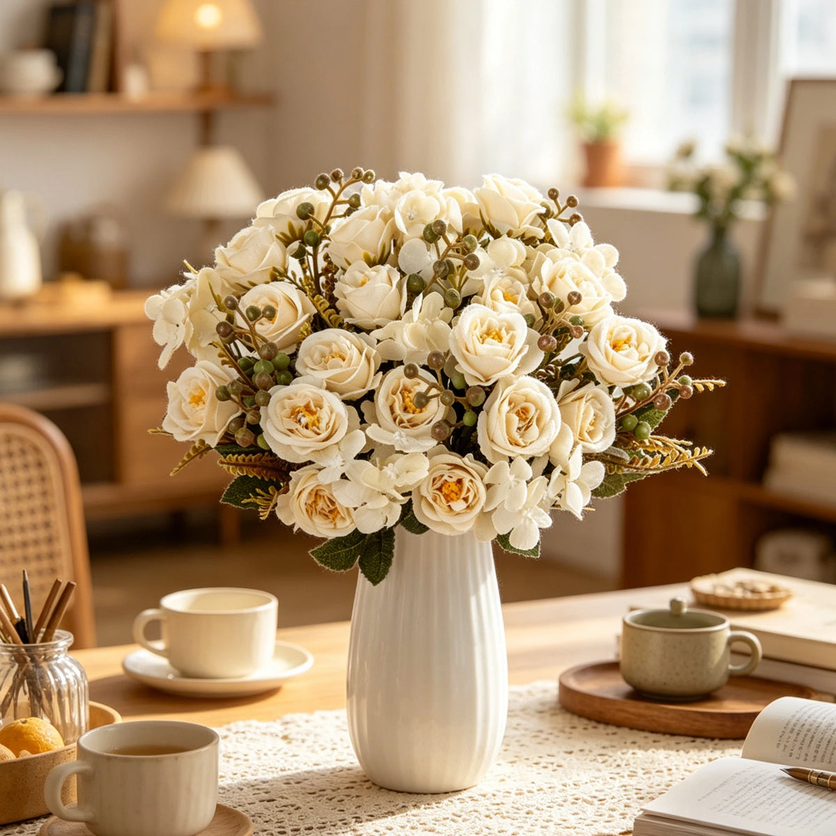 Artificial Silk Rose Bouquet – Wedding & Home Décor Gift Artificial Flower Bouquet Babs