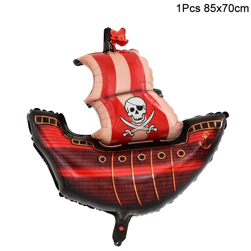 Pirate Party Kit – Eye Patch, Coins, Balloons & Skull Hat Party Favor Kit Babs 1pcs balloon