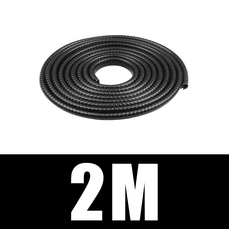 10M Car Door Edge Protector Sealing Strip Guard Trim – Universal Car Door Edge Guard Babs Black 2m