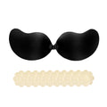 Invisible Sticky Push-Up Bra – Strapless Silicone Nipple Covers Adhesive Sticky Bra Babs Black M