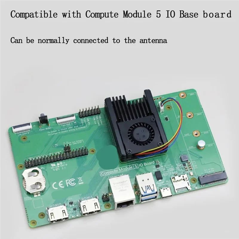 Raspberry Pi CM5 Cooling Fan & Heatsink – PWM Speed Control SBC Cooling Fan Babs