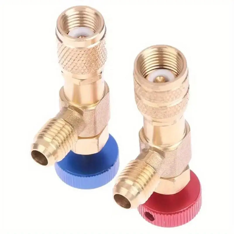 R410A R22 Refrigerant Charging Adapter – 1/4" Copper Safety Valve HVAC Charging Adapter Babs