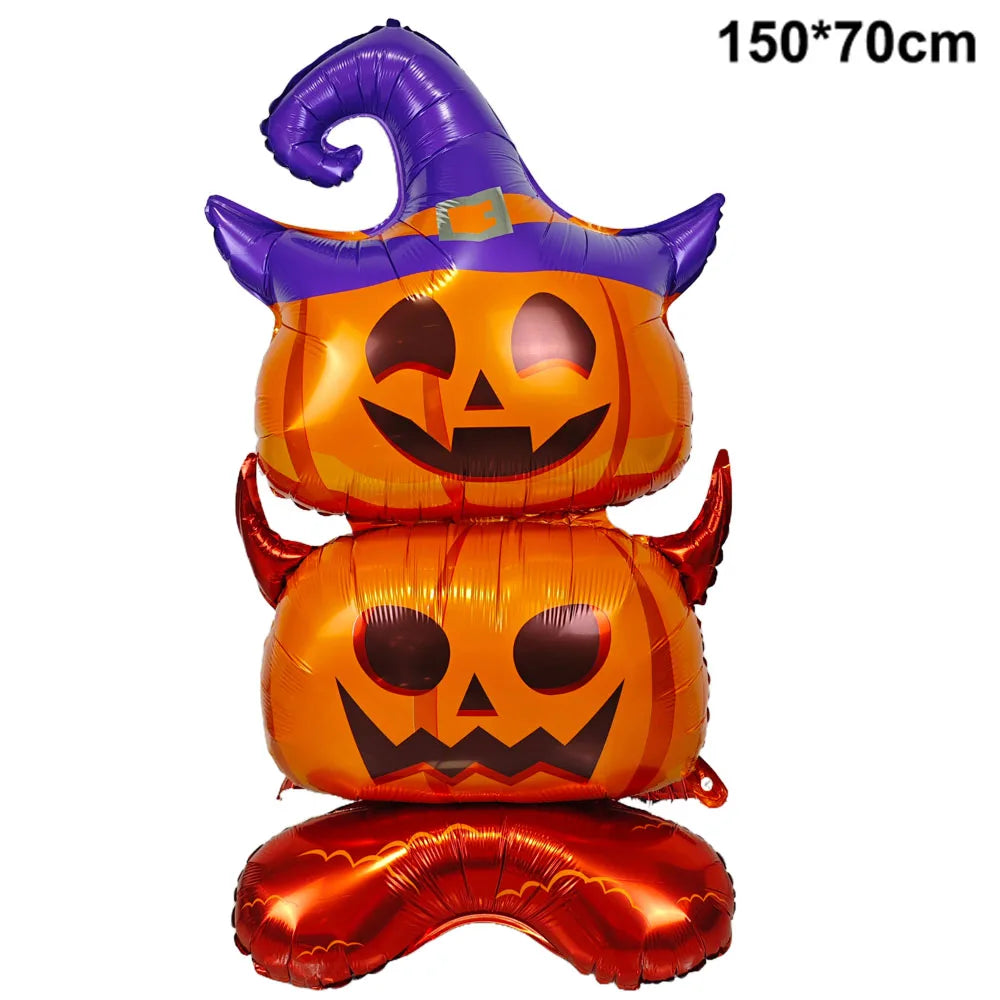 Halloween Foil Balloons Set – Pumpkin Ghost Bat Fringe Curtain Halloween Balloon Set Babs Deep Sapphire As pictures show