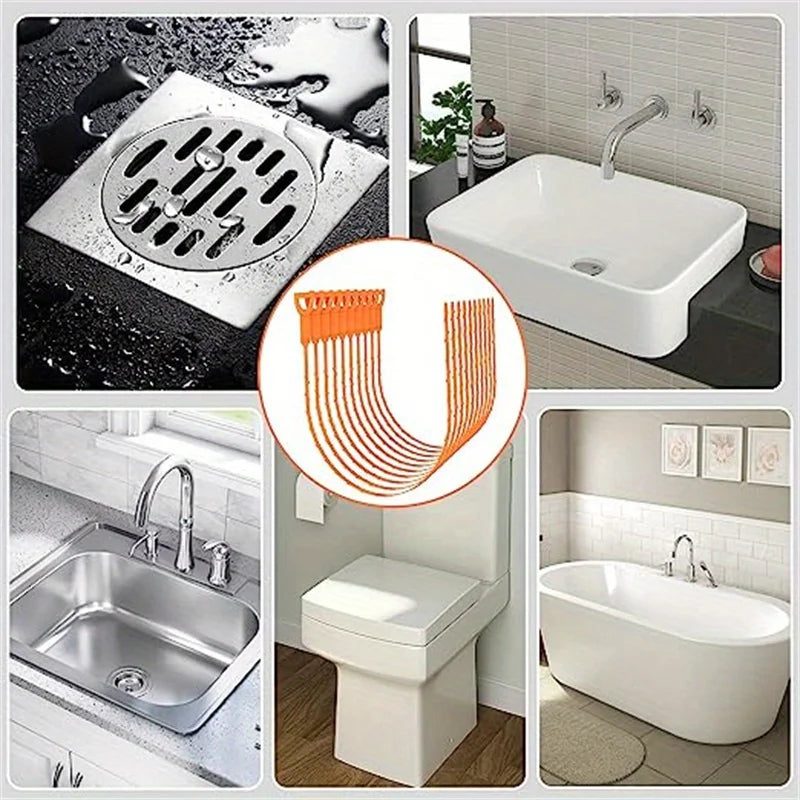 5-Pack Drain Plug Remover Kit – Shower, Sink & Bathtub Cleaning Drain Cleaning Kit Babs