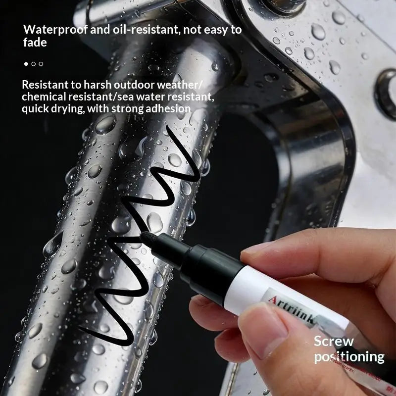 Permanent Waterproof Marker Pen – 1mm Fine Nib, Metal & Wood Permanent Marker Pen Babs