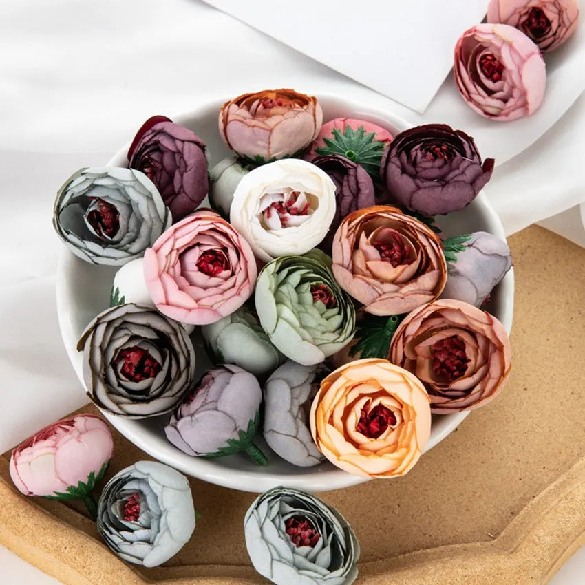 Silk Tea Rose Buds 50/100pc – Artificial Flowers for Weddings Artificial Silk Flowers Babs