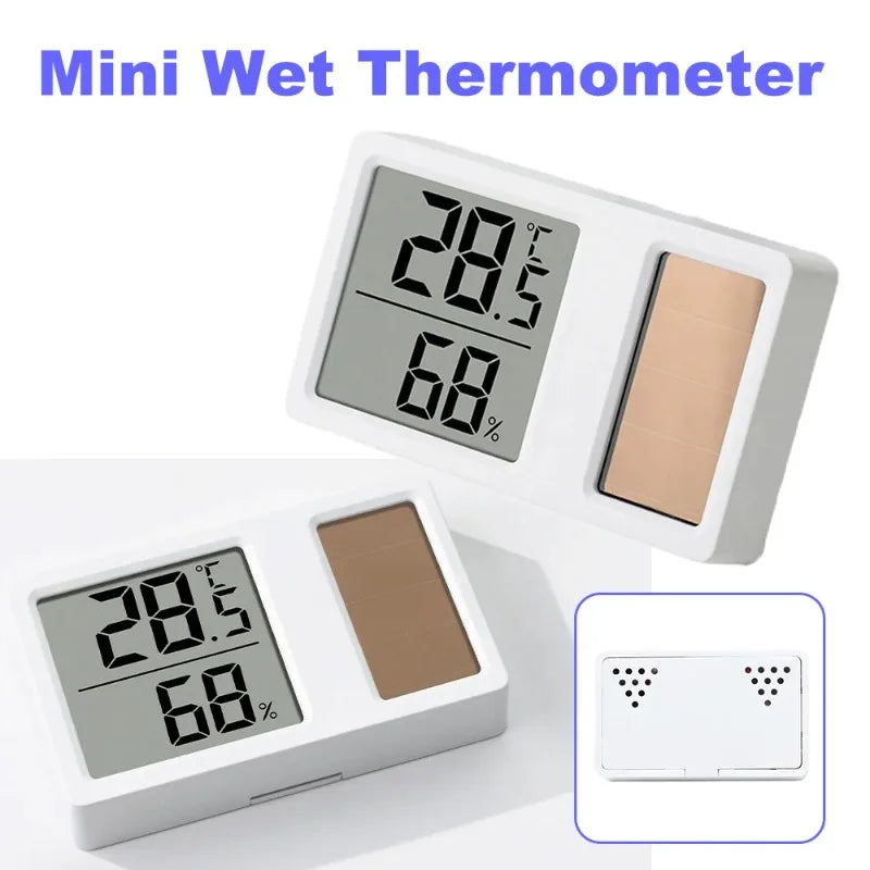 Solar Digital Hygrometer Thermometer 4-Pack | Indoor Monitor Digital Hygrometer Thermometer Babs