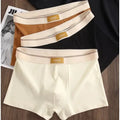 3-Pack Men's Cotton Boxer Shorts – Breathable Solid Underwear Men's Boxer Shorts Babs Beige 4XL 83-90KG 3pcs