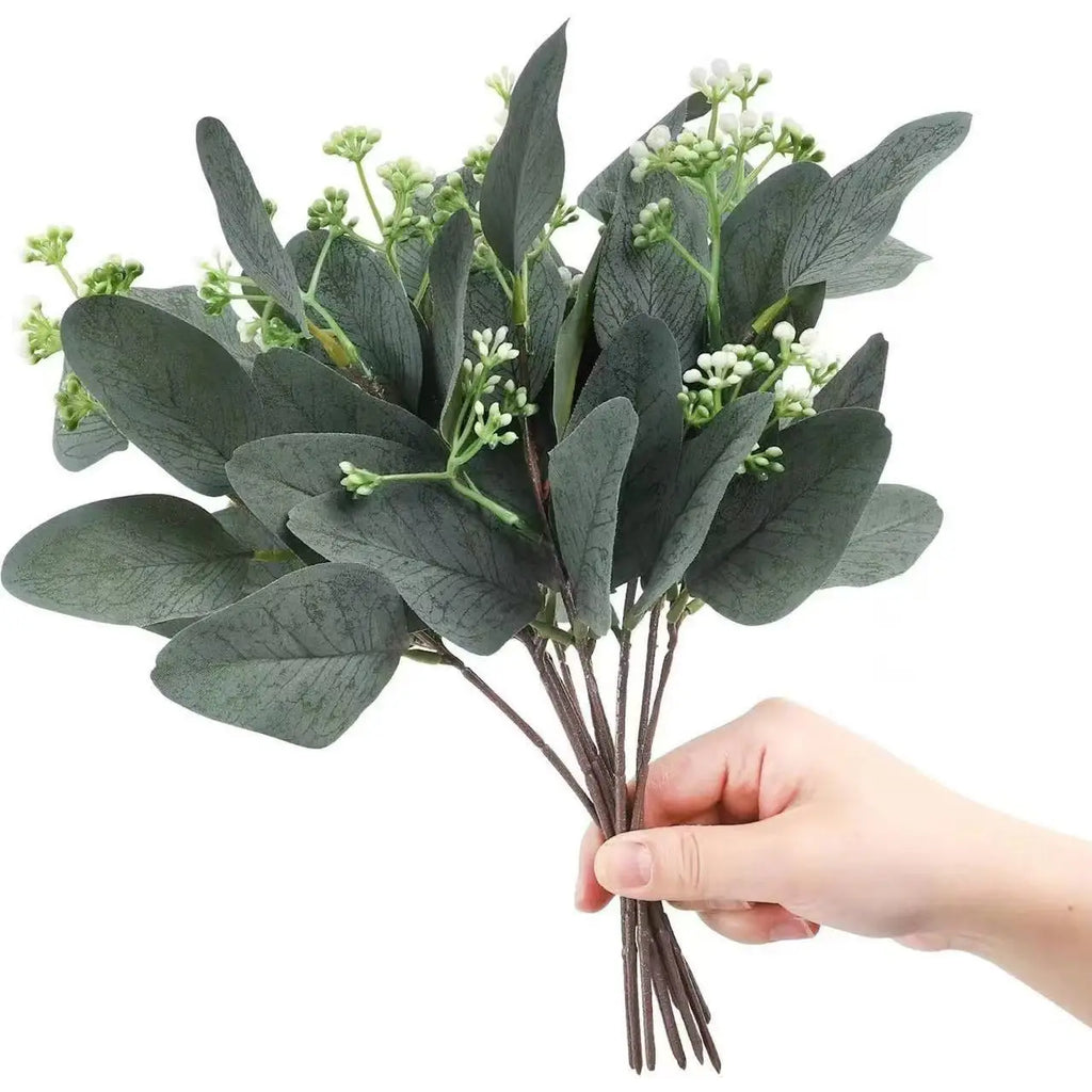 Artificial Eucalyptus Stems – Faux Greenery for Weddings & Home Artificial Floral Stems Babs Color2 5 pcs