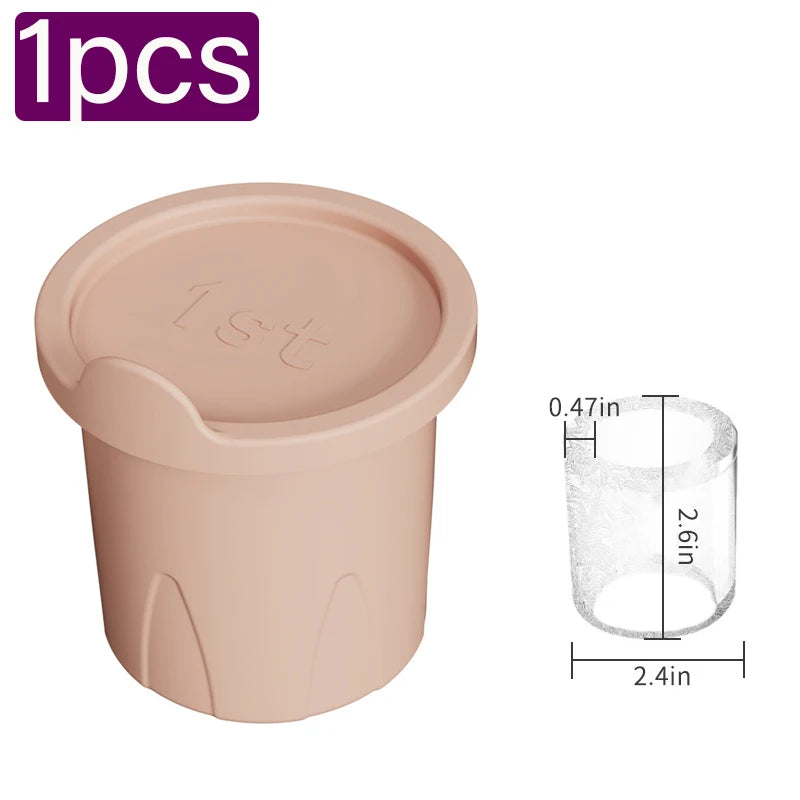 Silicone Cylinder Ice Cube Mold with Lid for 20/30/40oz Tumblers Silicone Ice Cube Mold Babs 1pcs 2