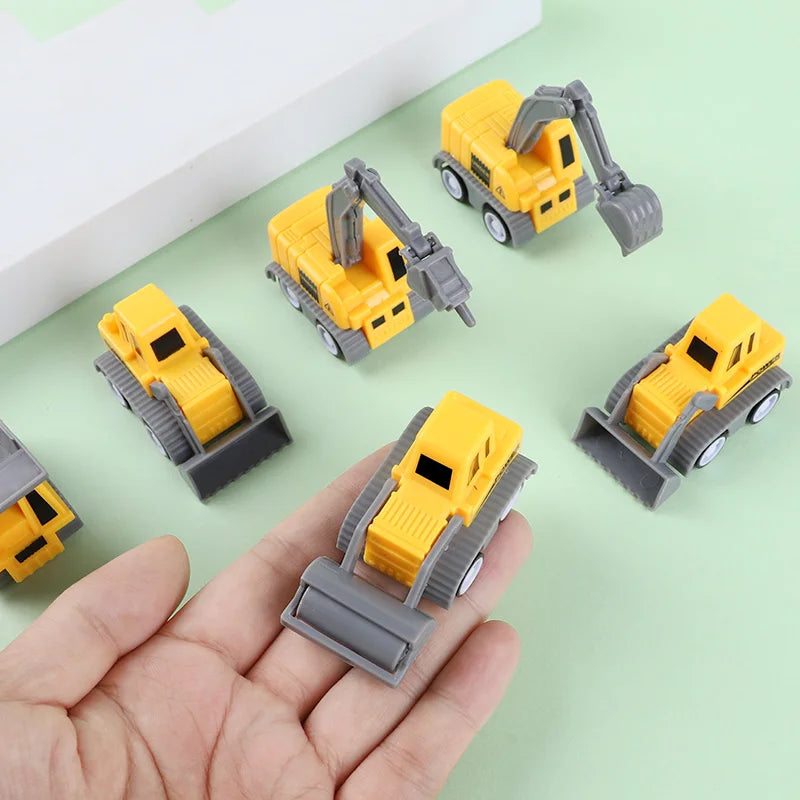 10Pcs Mini Pull Back Construction Vehicles – Kids Party Favors Pull Back Toy Vehicles Babs