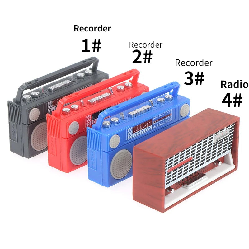 1:12 Miniature Dollhouse Radio & Tape Recorder Model Décor Dollhouse Miniature Babs