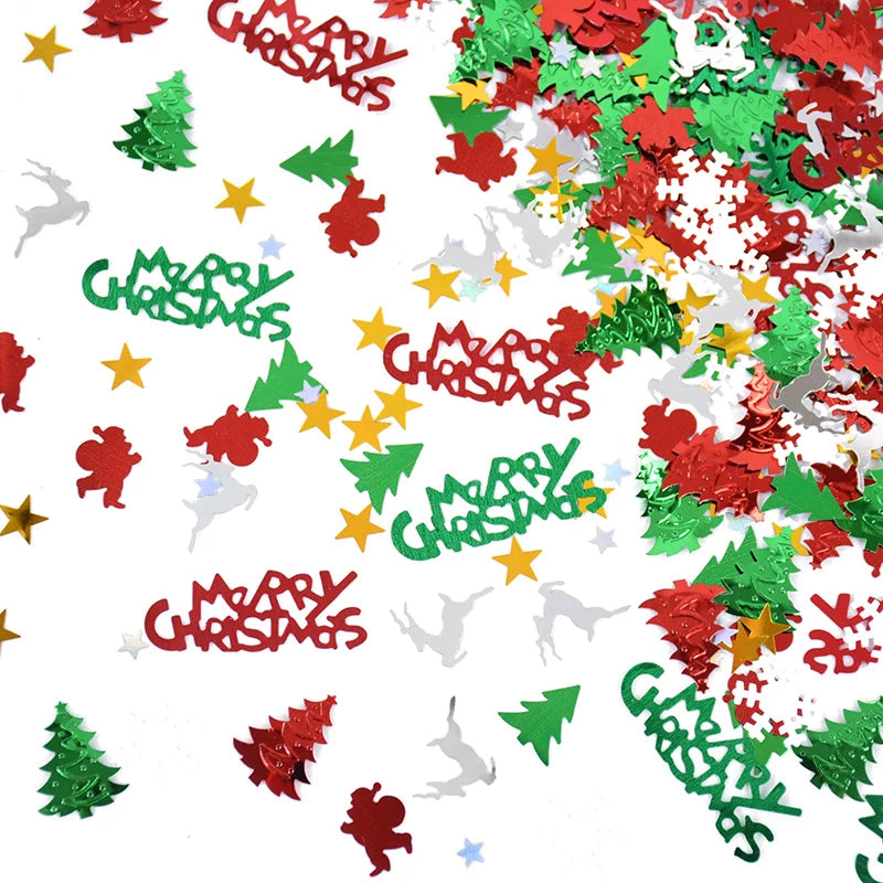 Christmas Table Confetti Snowflake & Xmas Tree Sequins 15g Holiday Party Confetti Babs A