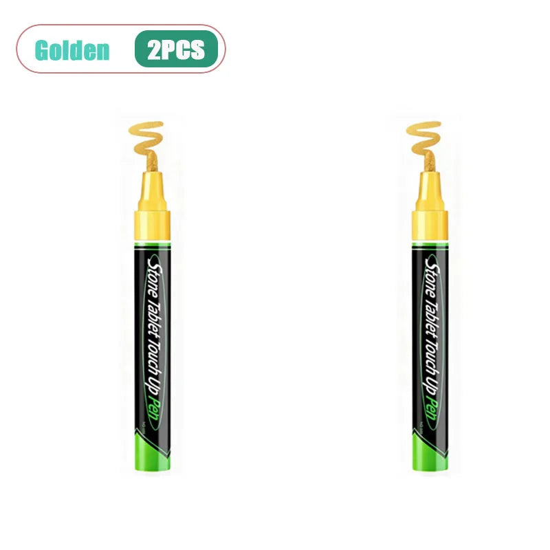 Waterproof Stone Tombstone Touch-Up Paint Marker – 12 Colors Paint Touch-Up Marker Babs Golden-2pcs