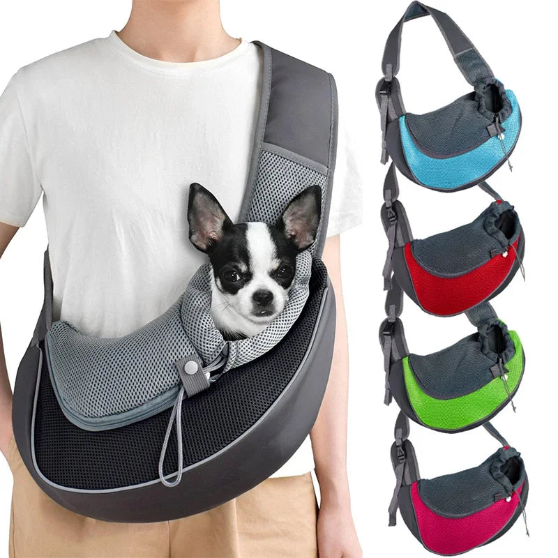 Pet Cat & Dog Mesh Sling Carrier Bag – Breathable Travel Pack Pet Carrier Bag Babs