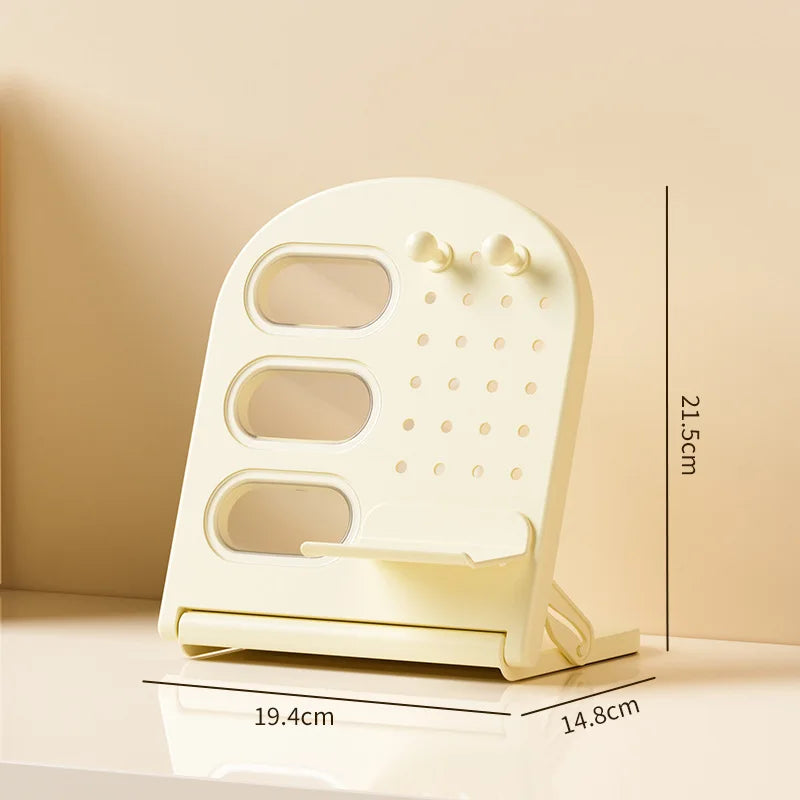 Desktop Storage Rack – Pen Holder & Cosmetic Brush Organizer Desktop Storage Organizer Babs Light yellow