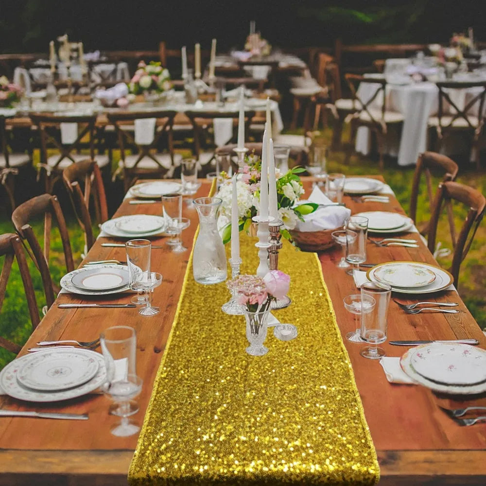 Glitter Sequin Table Runner 30x180/220cm – Banquet Decor Sequin Table Runner Babs
