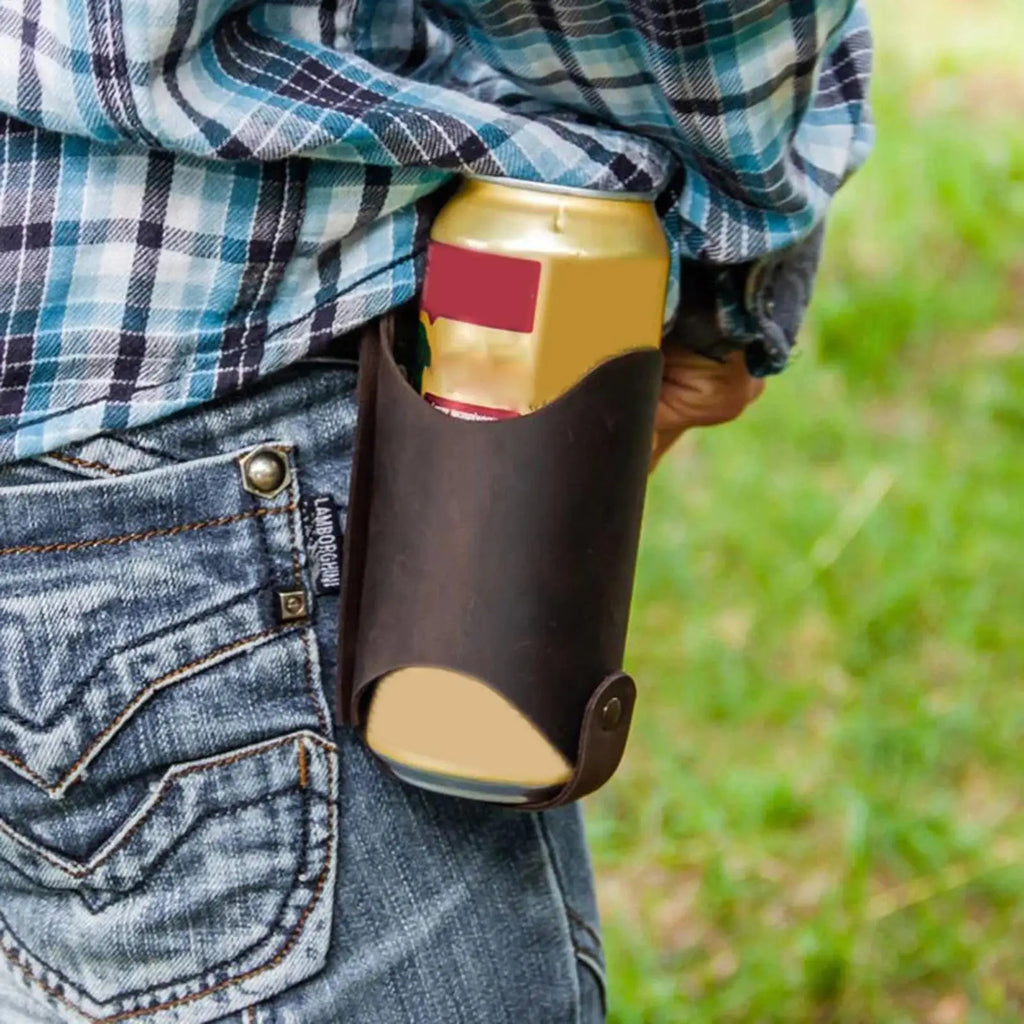 PU Leather Belt Bottle Holder – Outdoor Waist Fanny Pack Belt Bottle Holder Babs