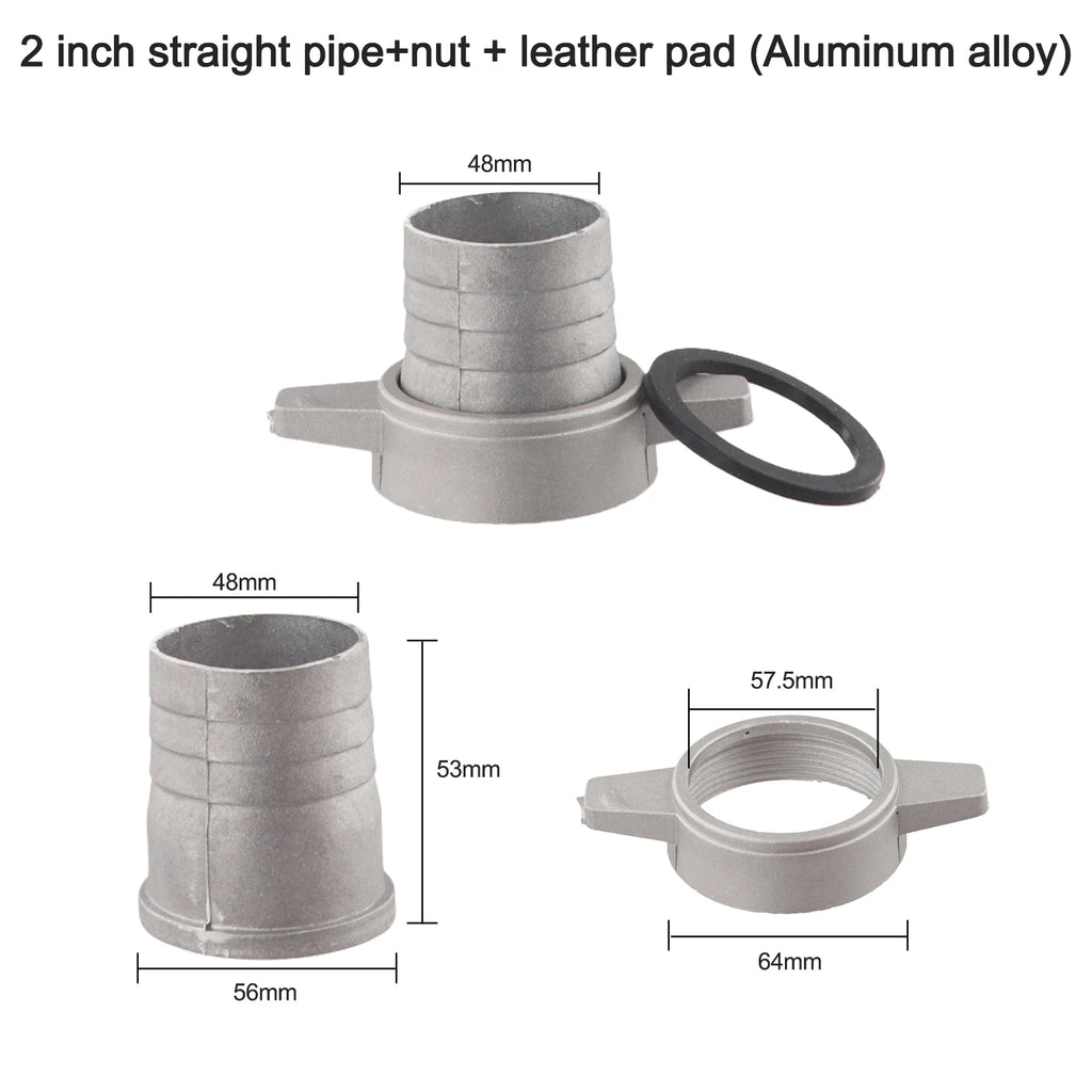Aluminum Water Pump Pipe Connector with Rubber Gasket 1–3" Pipe Connector Fitting Babs