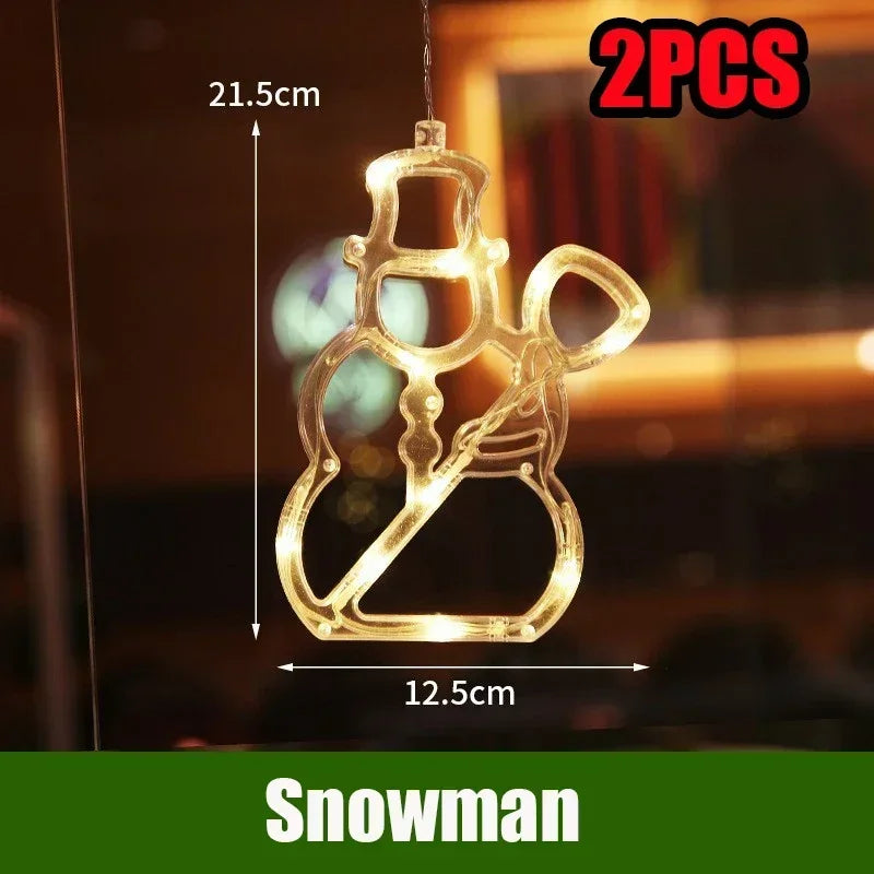 LED Christmas String Lights – Santa Claus Window Suction Cup