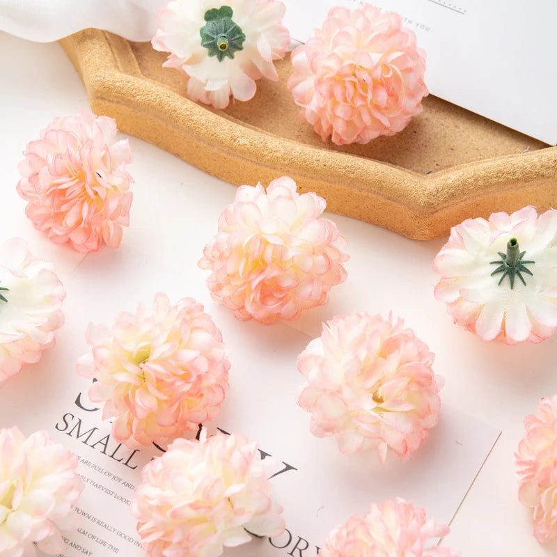 100PCS Artificial Silk Hydrangea Flowers – Wedding & Home Décor Artificial Silk Flowers Babs