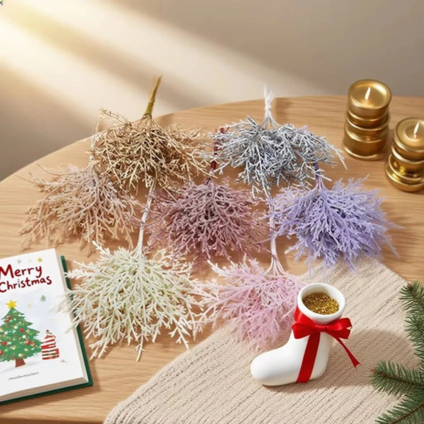 Artificial Christmas Leaf Vase Filler | Colorful DIY Home Decor Artificial Leaf Decor Babs