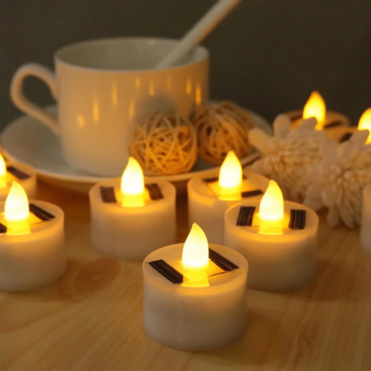 Solar Flameless LED Tea Candles – Dusk to Dawn Waterproof Solar Flameless Candle Babs