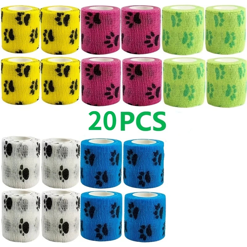 20-Pack Pet Elastic Bandages for Dog & Cat Ankle Support Pet Elastic Bandage Babs