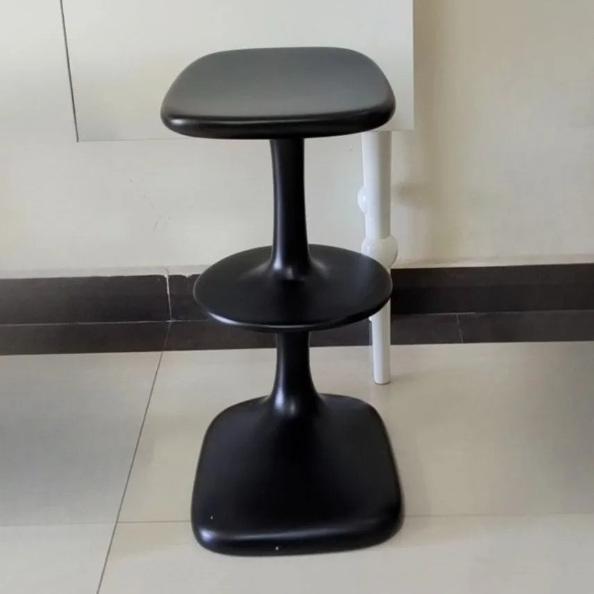 Nordic Minimalist Fiberglass Bar Chair – Modern Barstool Bar Chair Babs Black-Matte