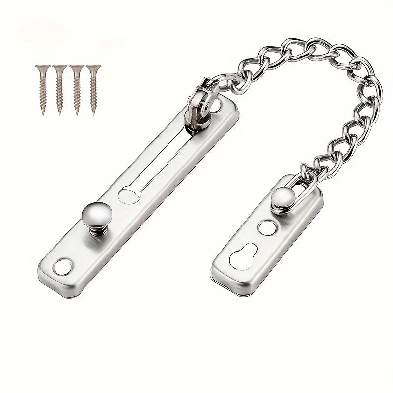 Heavy Duty Stainless Steel Door Chain Lock Security Guard Door Chain Lock Babs Silvery