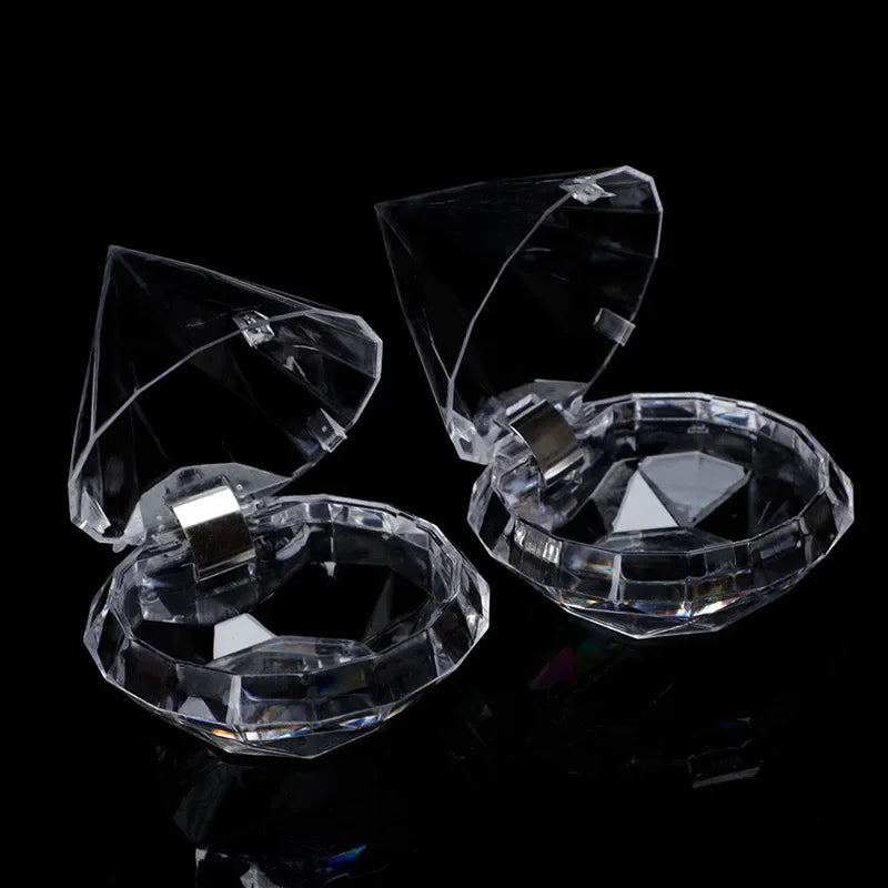12pcs Diamond Clear Candy Boxes – Wedding & Party Gift Jars Party Favor Boxes Babs