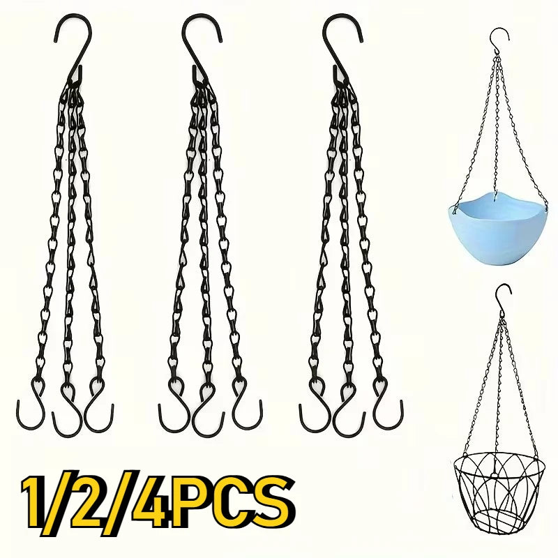 40cm Rattan Hanging Basket with 3-Hook Chain | Indoor & Outdoor Hanging Planter Basket Babs