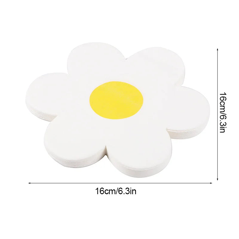 20Pcs Tropical Coconut Ice Cream Disposable Paper Napkins Disposable Paper Napkins Babs Flower