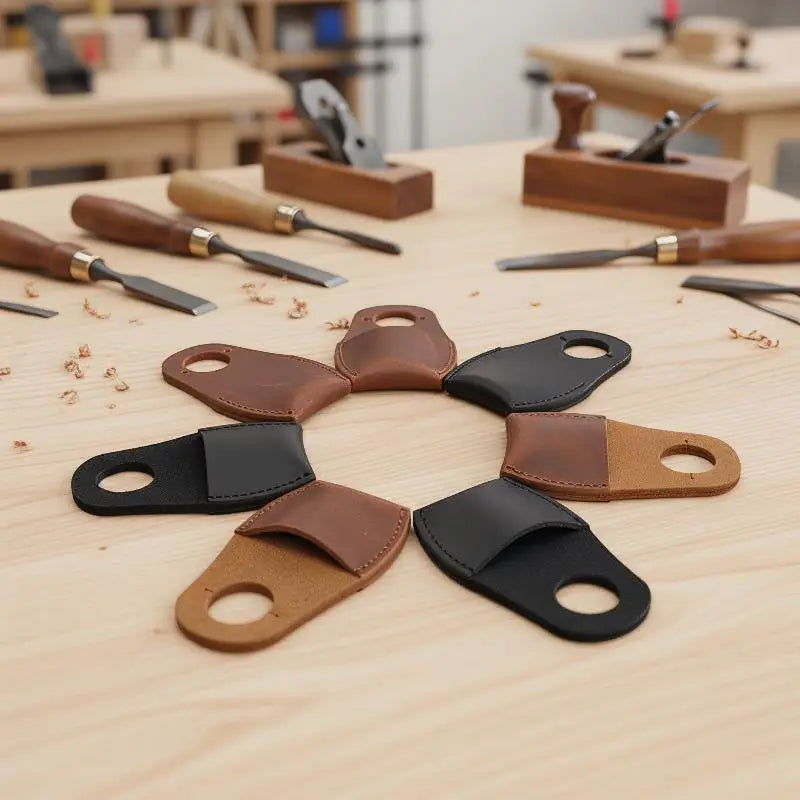 Cowhide Leather Finger Guard – Anti-Slip Knife & Craft Protector Leather Finger Guard Babs