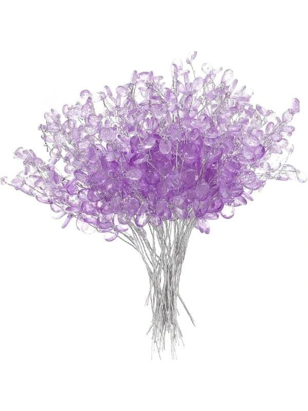 20/40pcs Crystal Acrylic Water Droplet Wedding DIY Decorations Wedding DIY Decorations Babs PURPLE 20 pcs