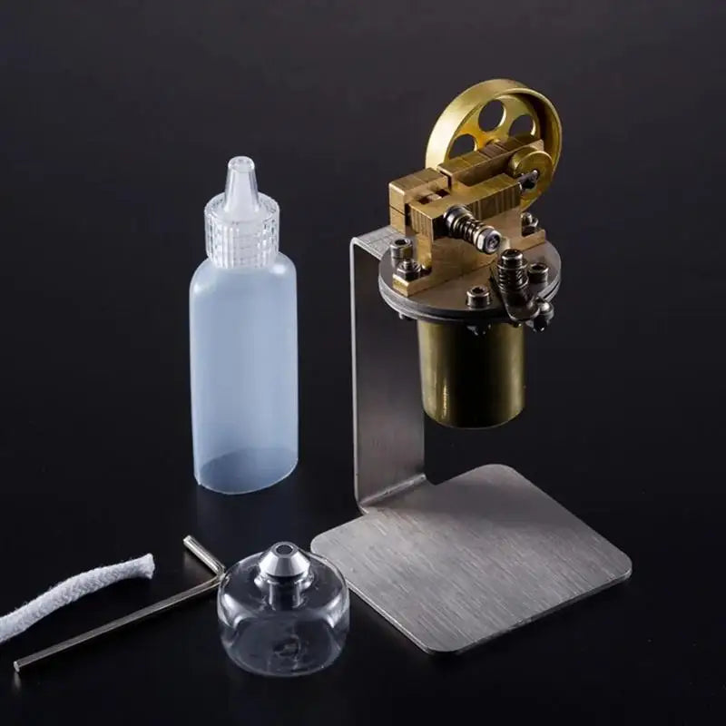 Mini Brass Stirling Steam Engine Model – Science Gift for Men Steam Engine Model Babs 1pcs