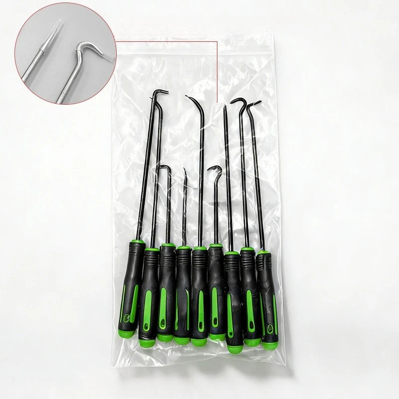 10-Piece Precision Pick & Hook Set | Oil Seal O-Ring Remover Precision Pick Hook Set Babs 10PCS Black
