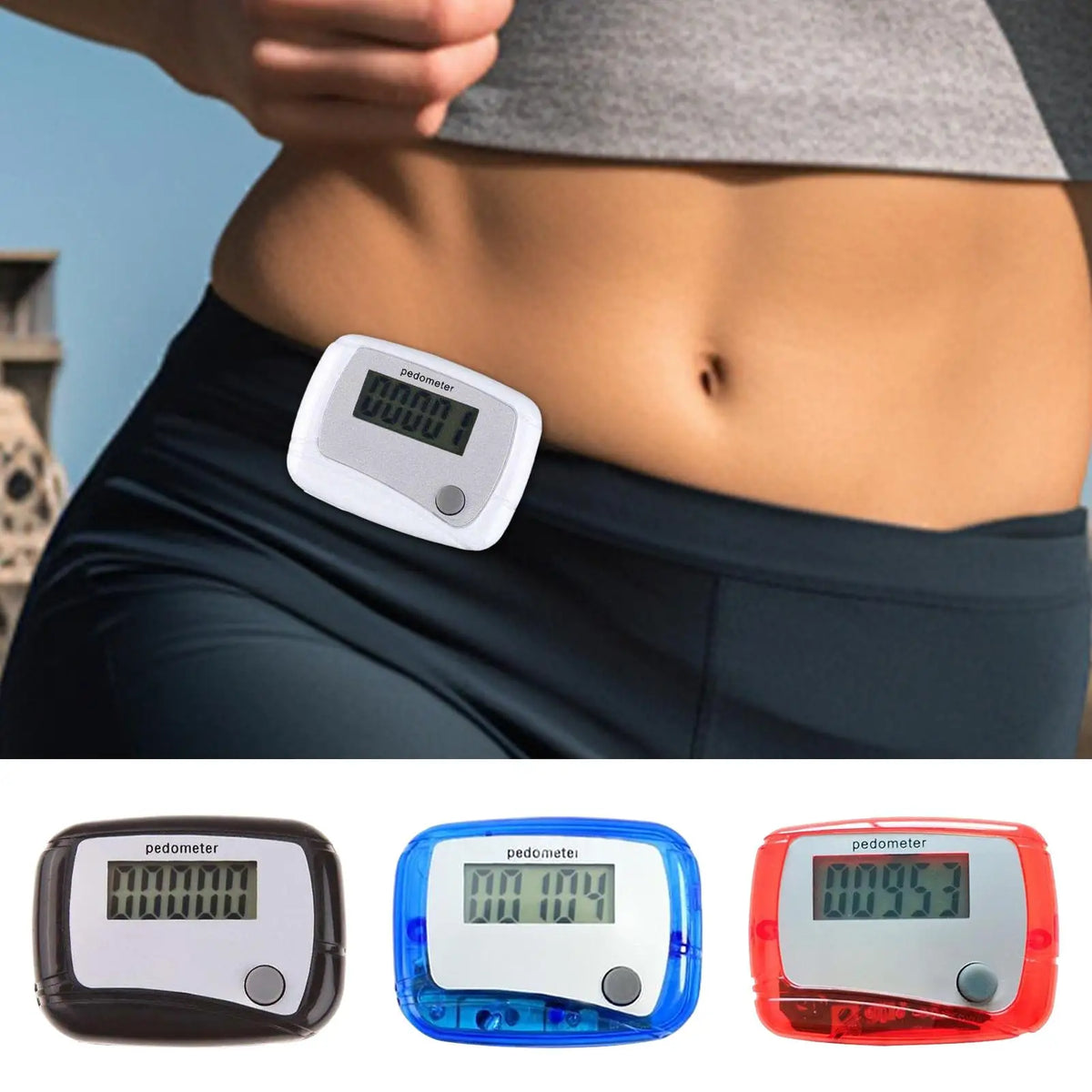 Clip-On Step Counter Walking Pedometer for Fitness & Travel Walking Pedometer Babs