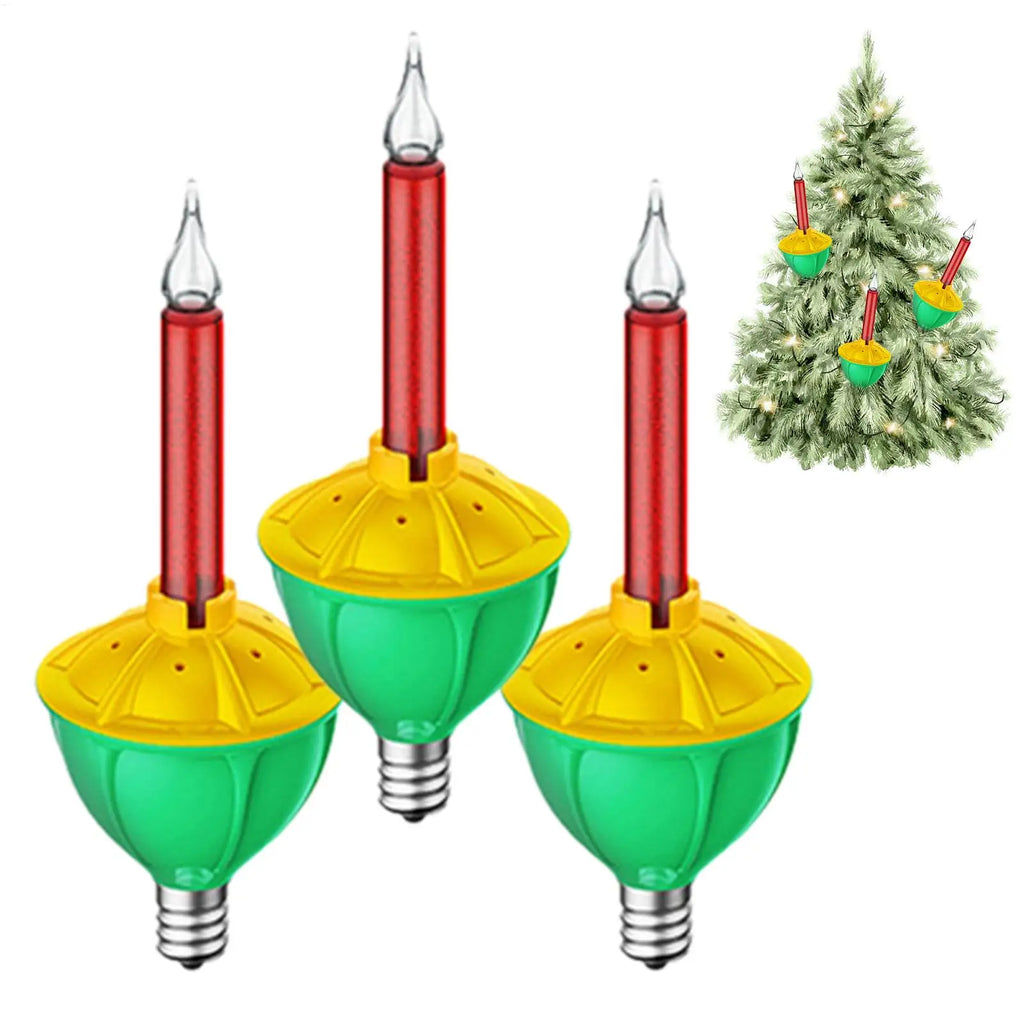 3-Pack Bubble Light Replacement Bulbs – Multi-Color C7/E12 Christmas Light Bulbs Babs