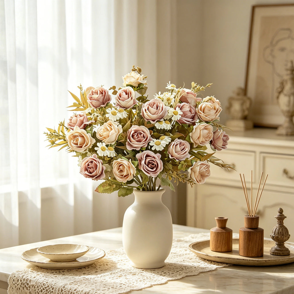Silk Rose Artificial Flowers for Wedding, Home & Party Décor Artificial Silk Flowers Babs