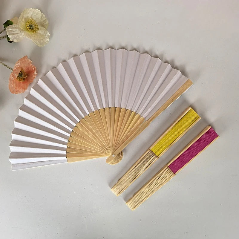 DIY Blank Paper Folding Fans – Chinese Style Kids Craft DIY Craft Fan Babs