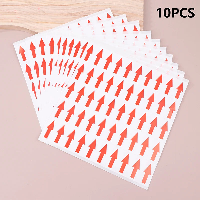 10 PCS Red Arrow Self-Adhesive Directional Stickers & Labels Directional Label Stickers Babs