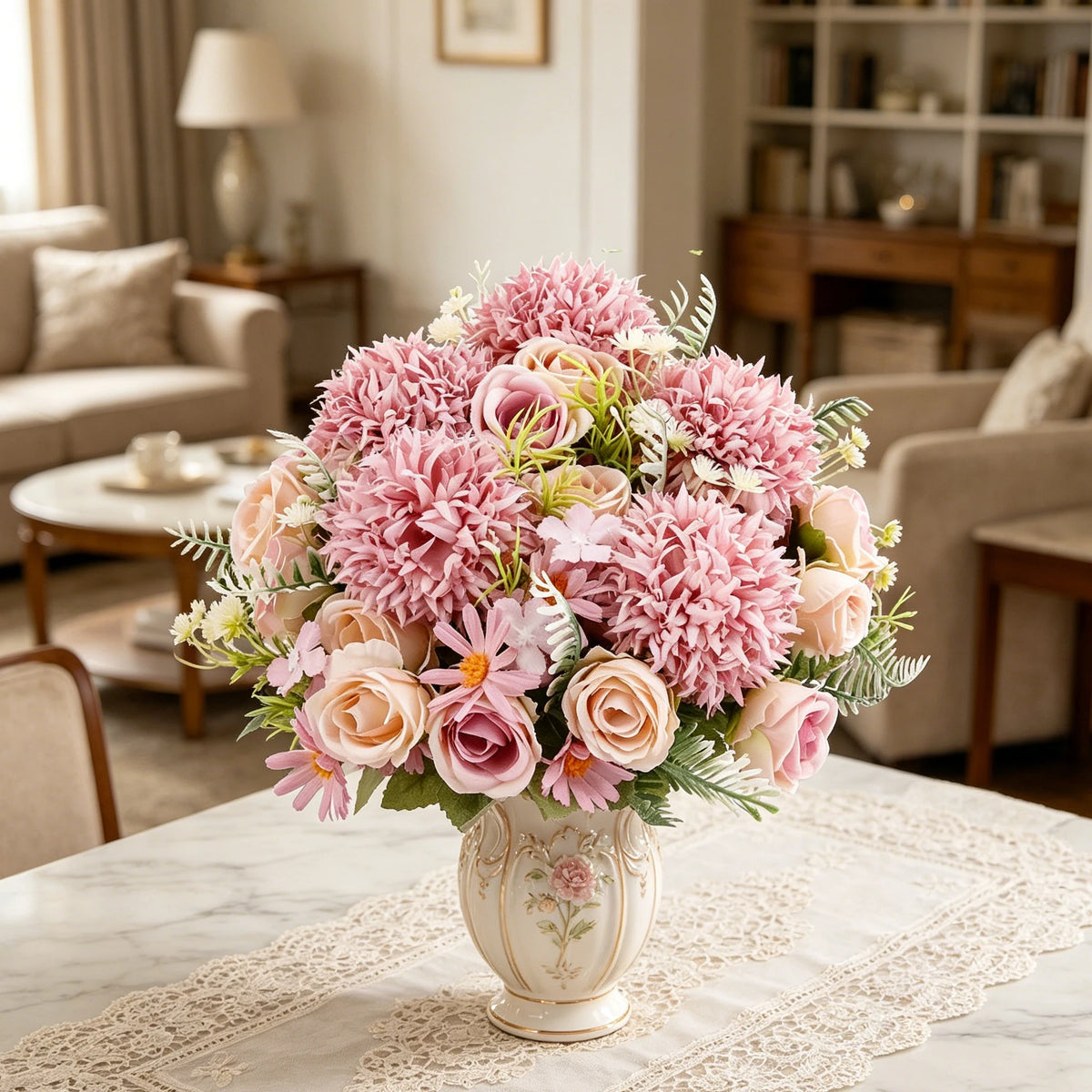 Artificial Silk Rose Bouquet – Wedding & Home Floral Decor Artificial Flower Bouquet Babs