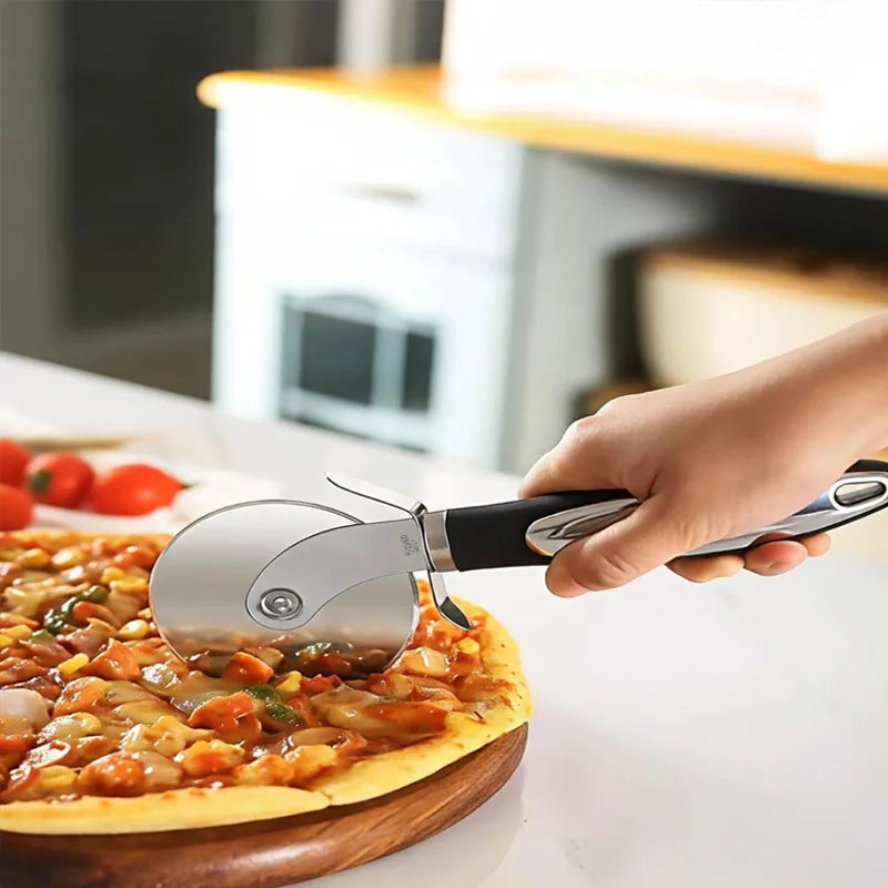 Stainless Steel Pizza Wheel Cutter & Pie Server Spatula Set Pizza Cutter Set Babs