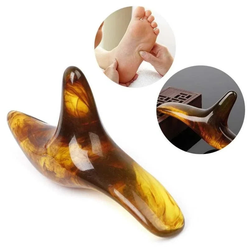Triangle Amber Foot Massager Shiatsu Gua Sha Acupressure Tool Foot Massage Tool Babs