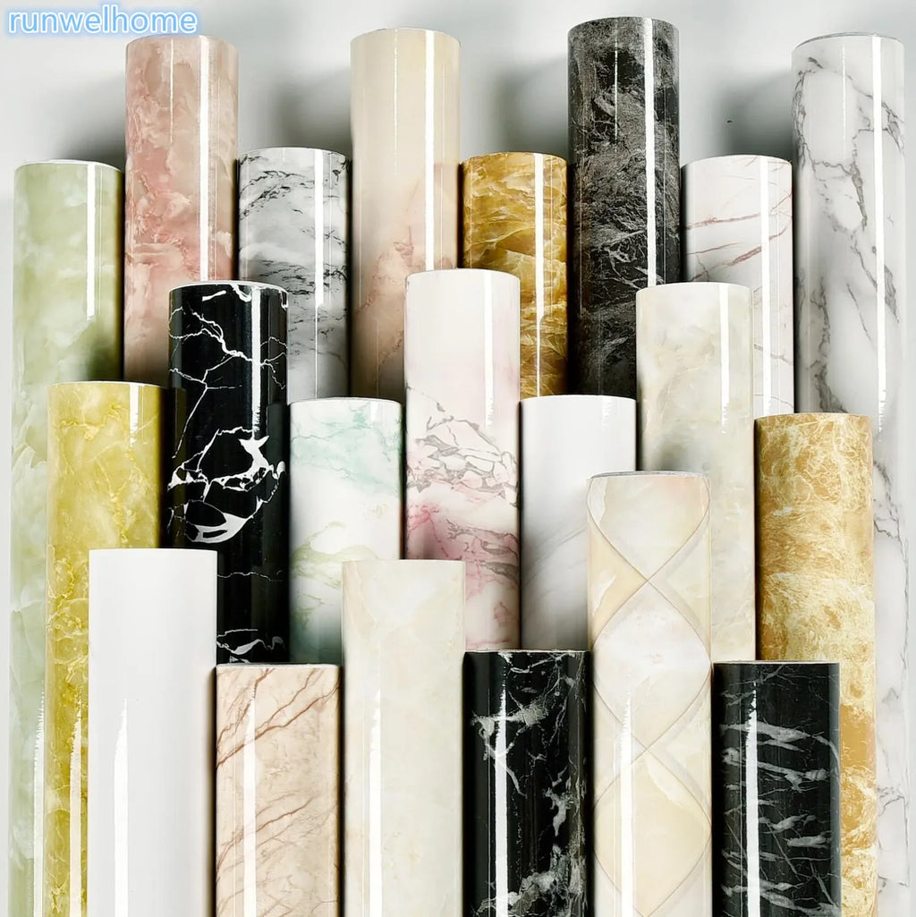40cm Marble Self-Adhesive Waterproof PVC Wall Sticker Roll Wall Sticker Roll Babs